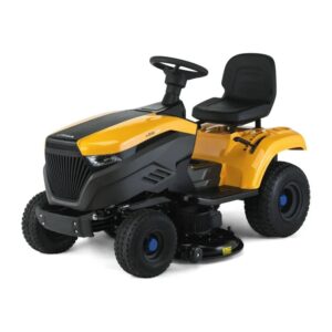 Stiga e-Ride S300 Battery-Powered Side-Discharge Lawn Tractor with Stepless Electronic Drive - Image 1