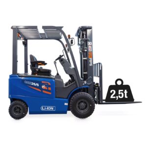 LI-ION electric forklift GSE25/5 with integrated charger, load capacity 2.500 kg, SolidHub - Image 1